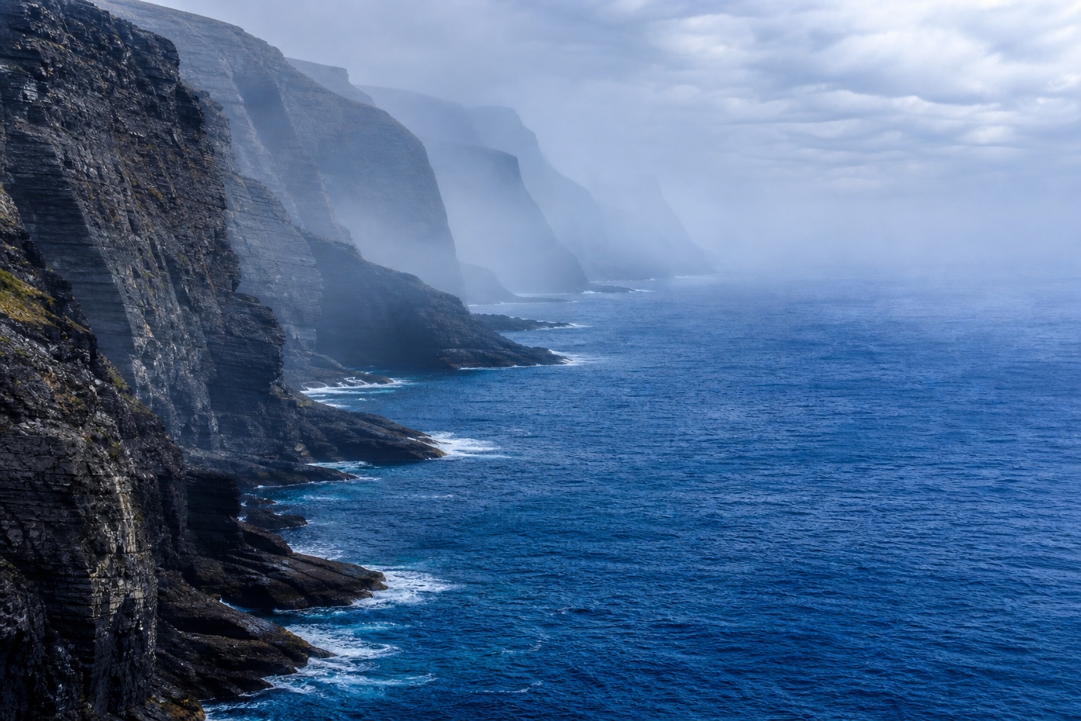 Preview for Clear Cobalt Misty Sea Wall Background