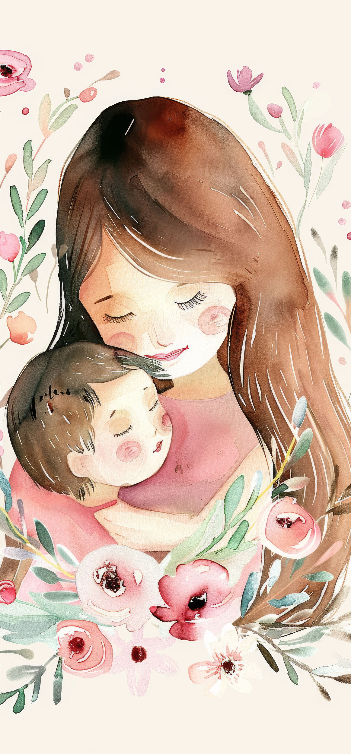 Preview for Mother-child-watercolor-art-mothers-day-background-3d3de