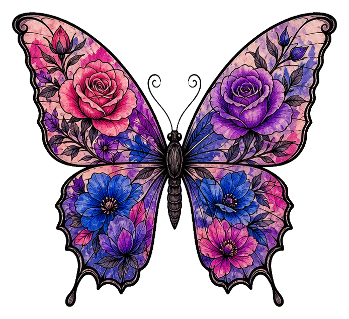 Preview for Contained Watercolor Butterfly Sticker