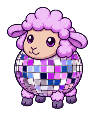 Preview for Sheep Disco Ball Sticker