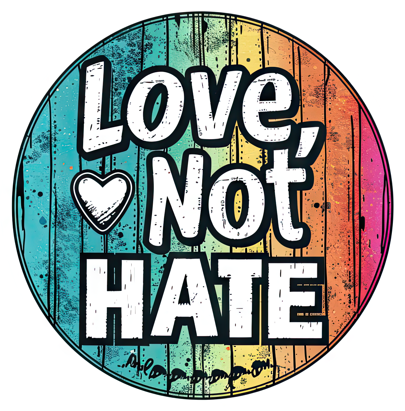 Preview for Love-not-hate-symbol-mlk-sticker-e9638