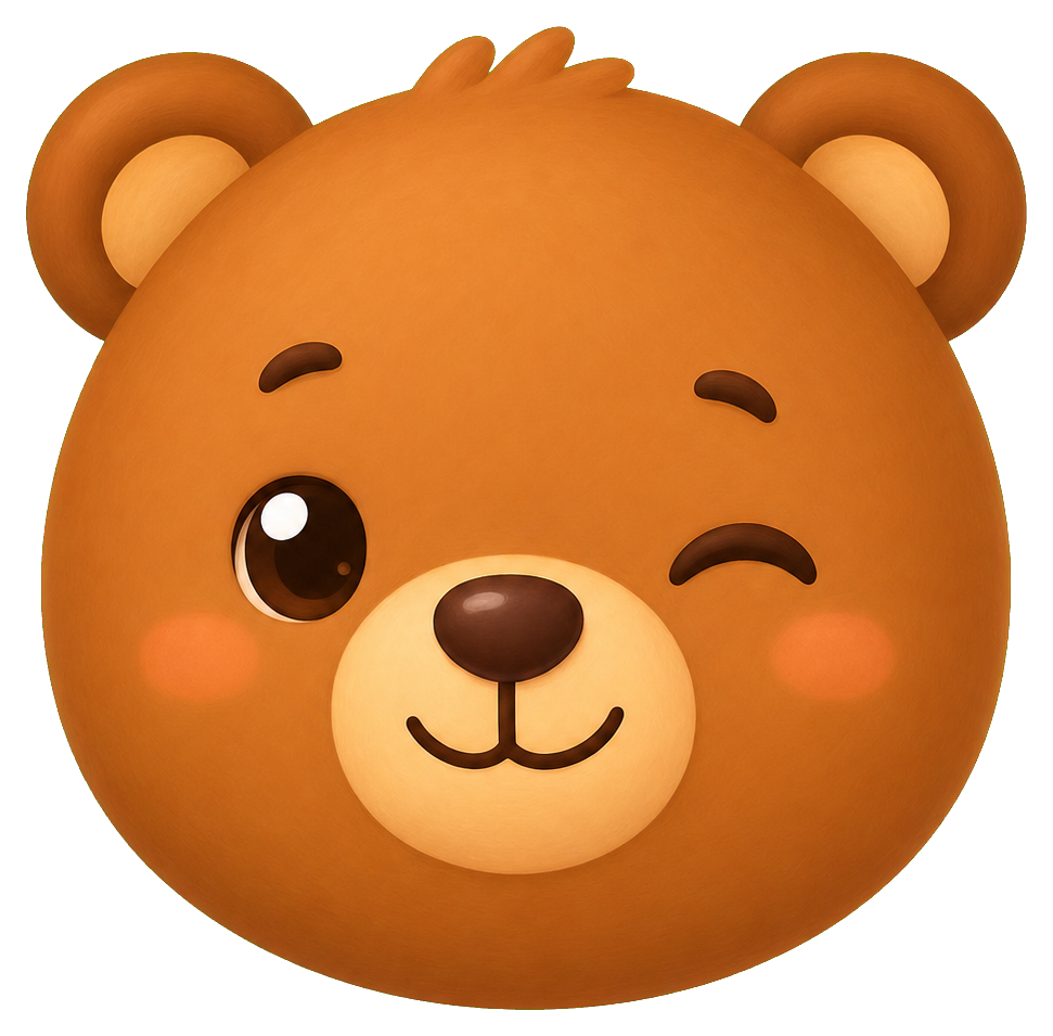 Preview for Bear Face Wink Sticker