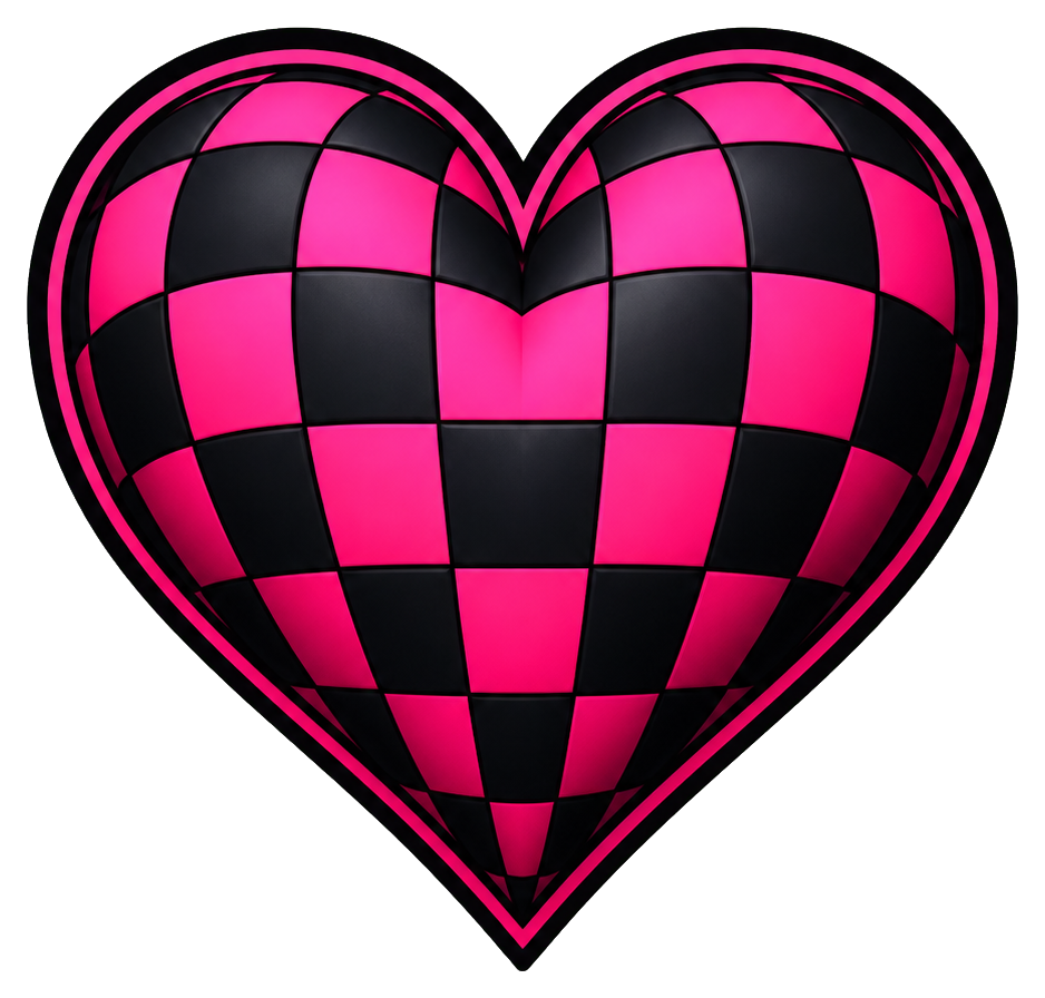 Preview for Checkered Heart Sticker