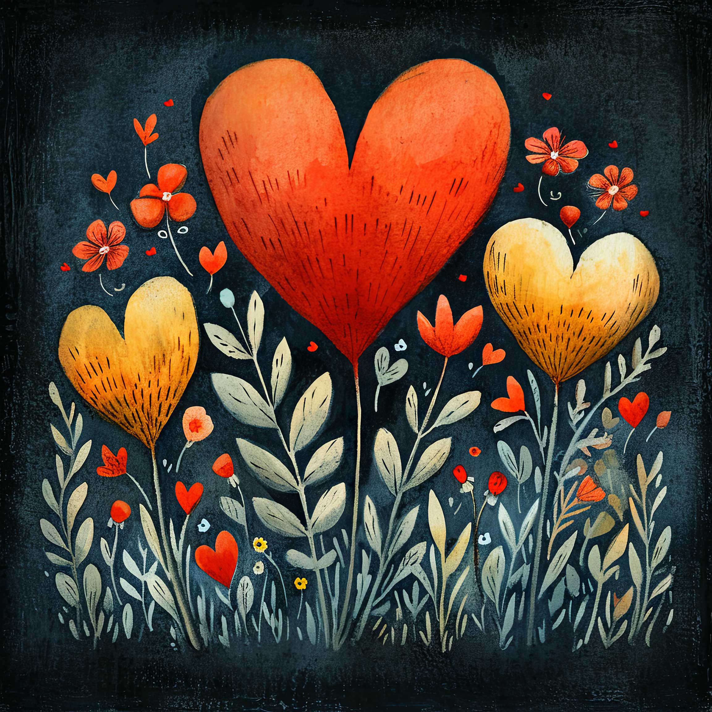 Preview for Heartfelt-floral-garden-art-love-background-ee021
