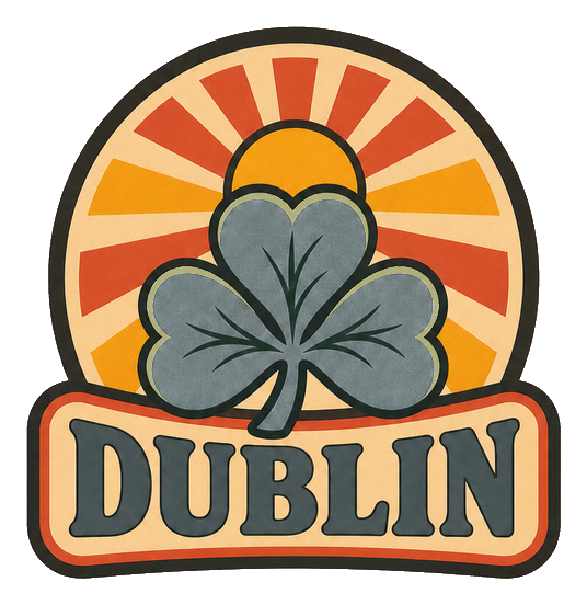Preview for Dublin Shamrock Retro Sticker