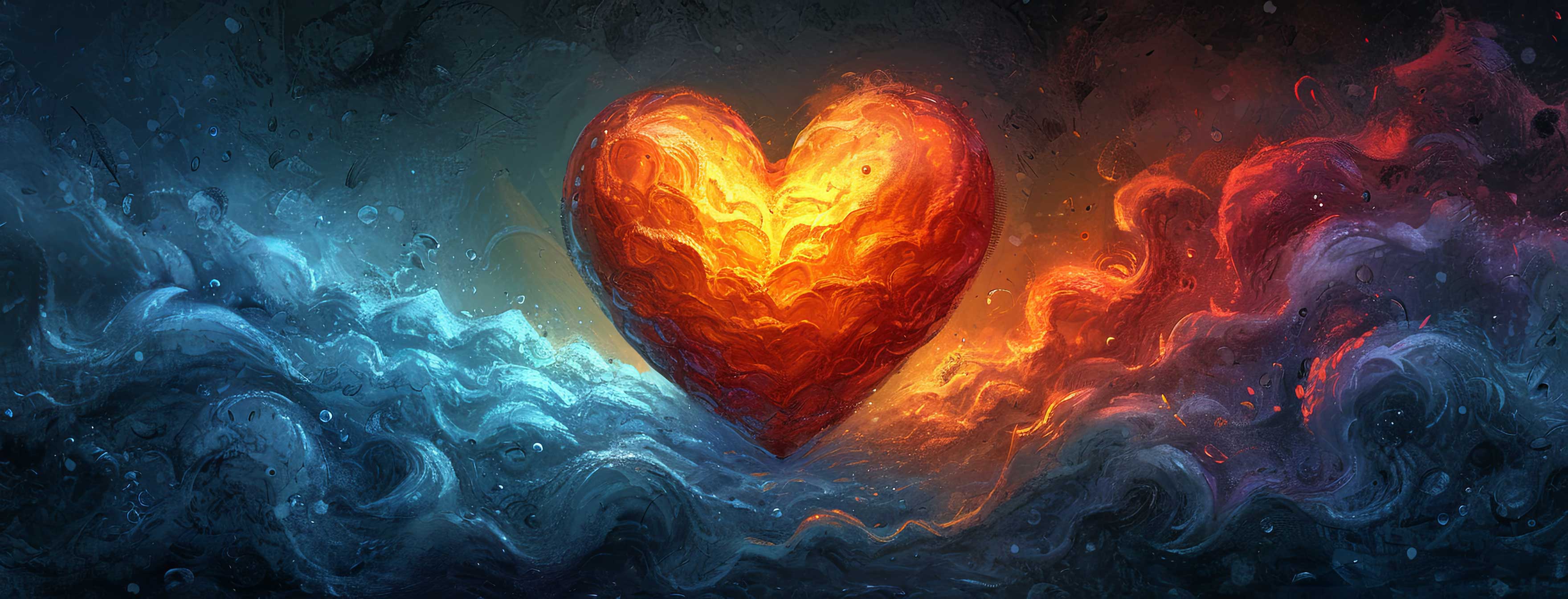 Preview for Glowing-heart-clouds-heart-cover-background-dd260