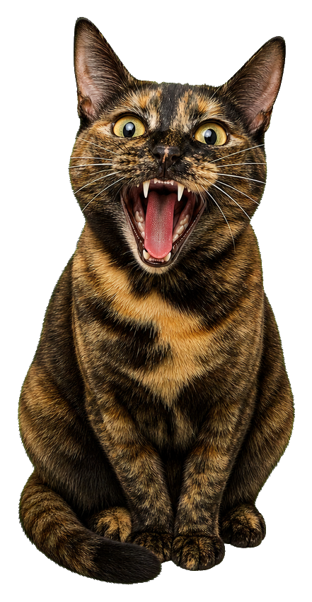 Preview for Tortoiseshell Yowl Cat Meme Sticker