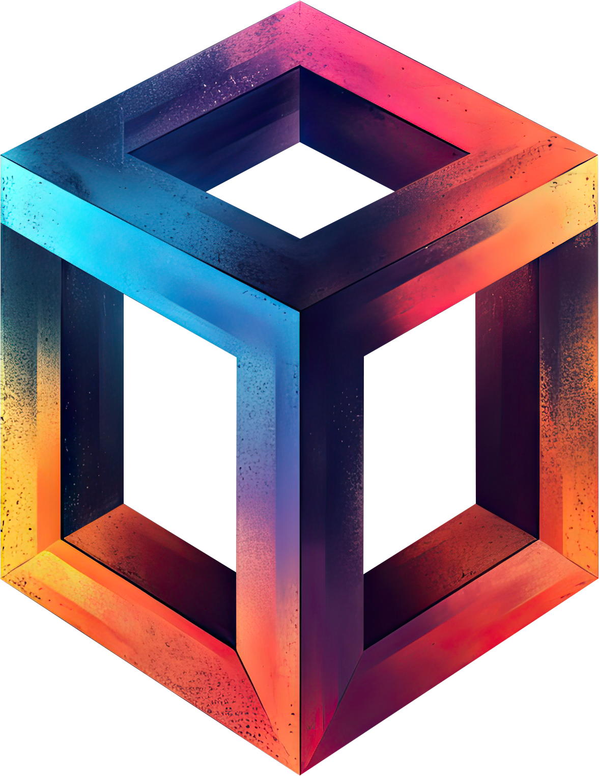 Preview for 3d-gradient-cube-design-logo-geometric-sticker-1bb3c