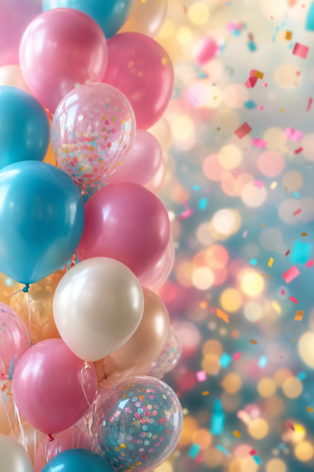 Preview for Birthday Balloon Confetti Background