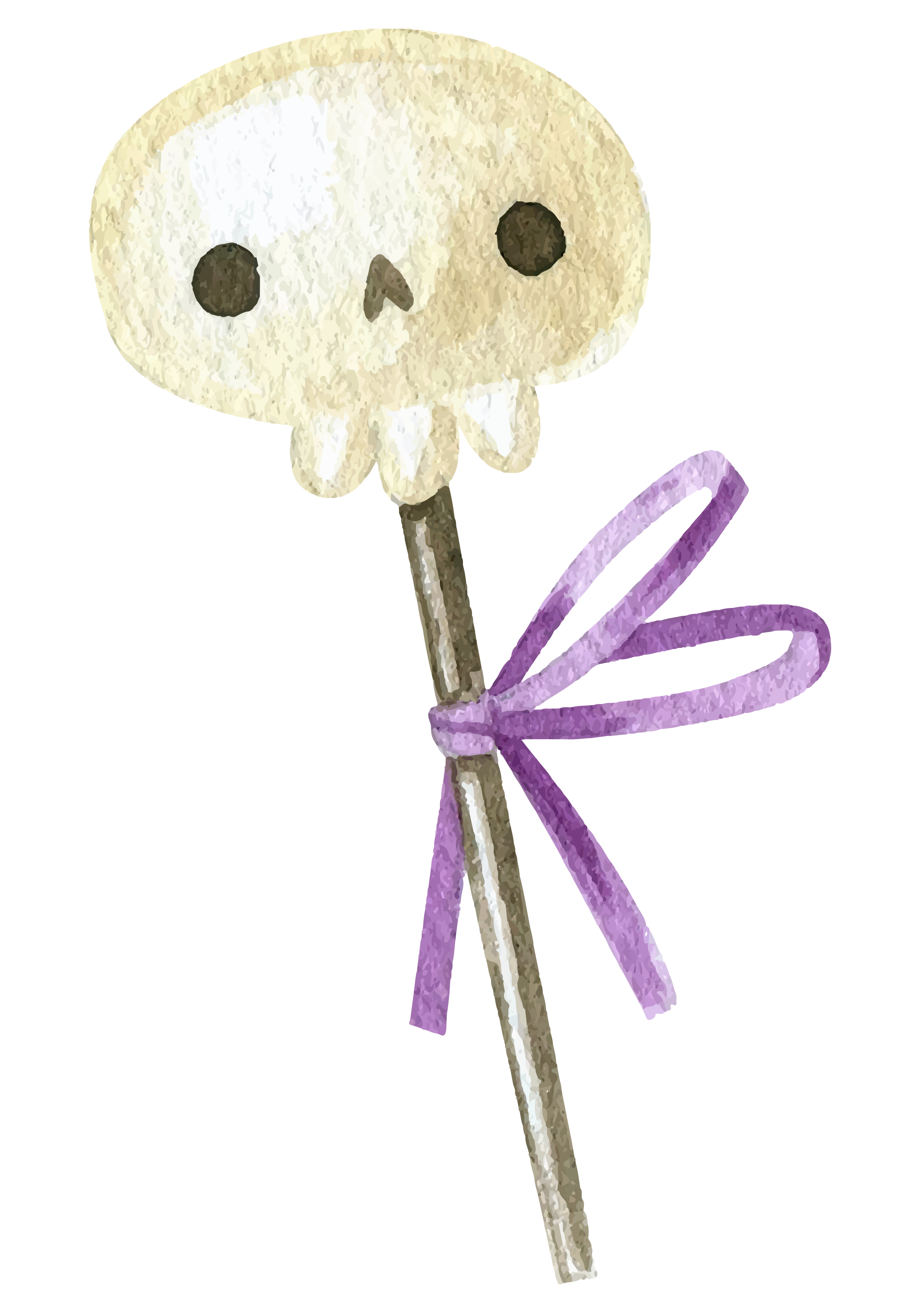 Preview for Skull-wand-illustration-halloween-watercolor-sticker-2b651