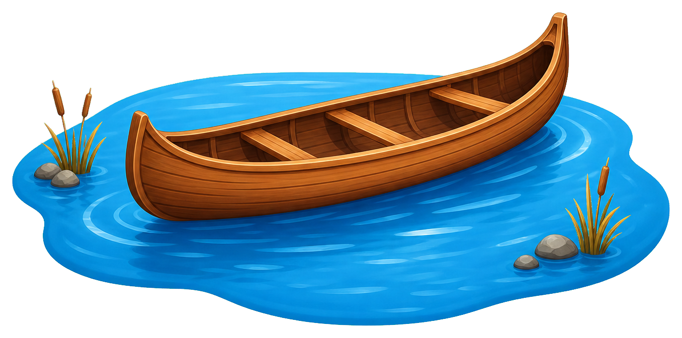 Preview for Lake Canoe Sticker For Nature Travel Designs