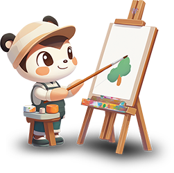 Preview for Cartoon-artist-painting-character-sticker-4392d