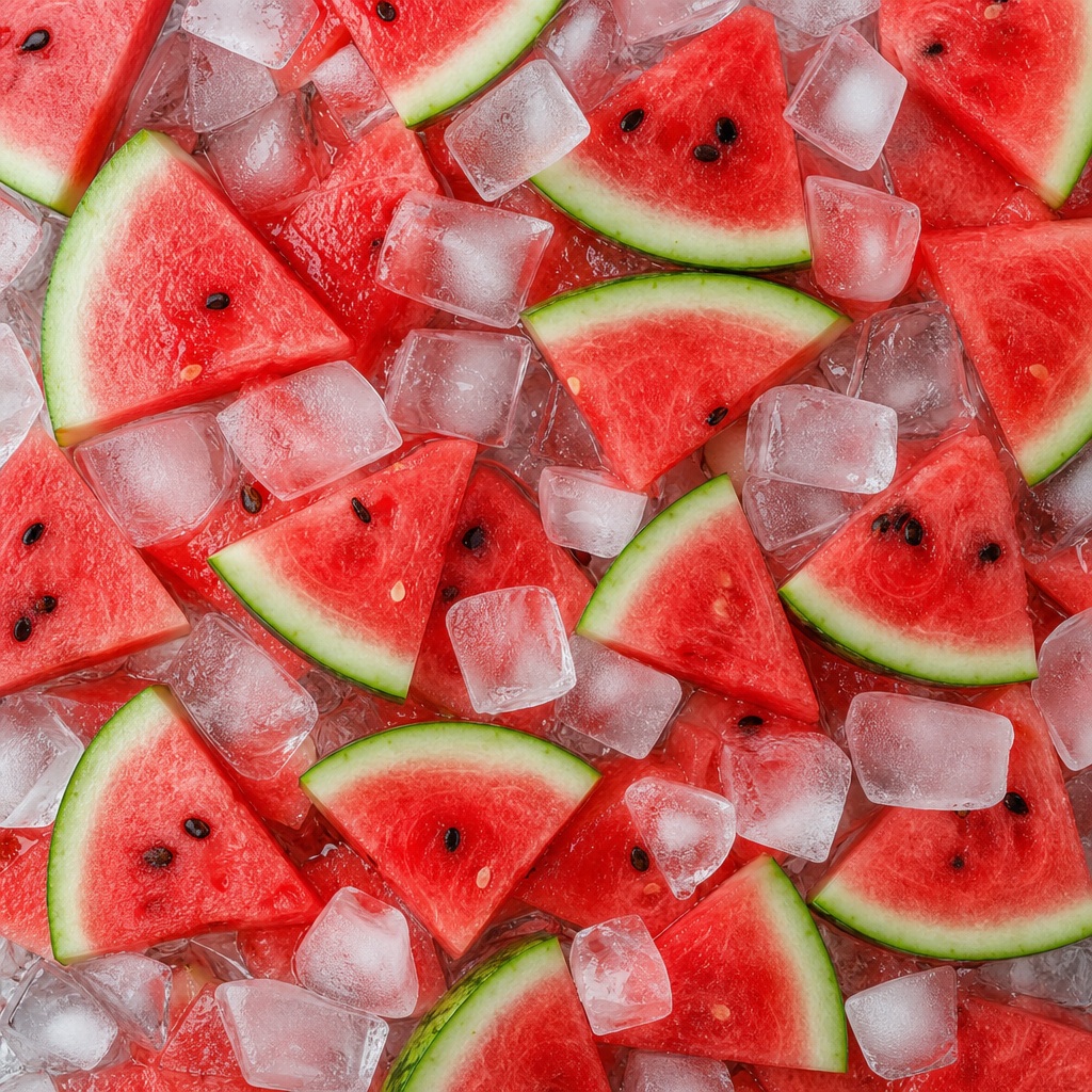 Preview for Watermelon And Ice Cubes Summer Background