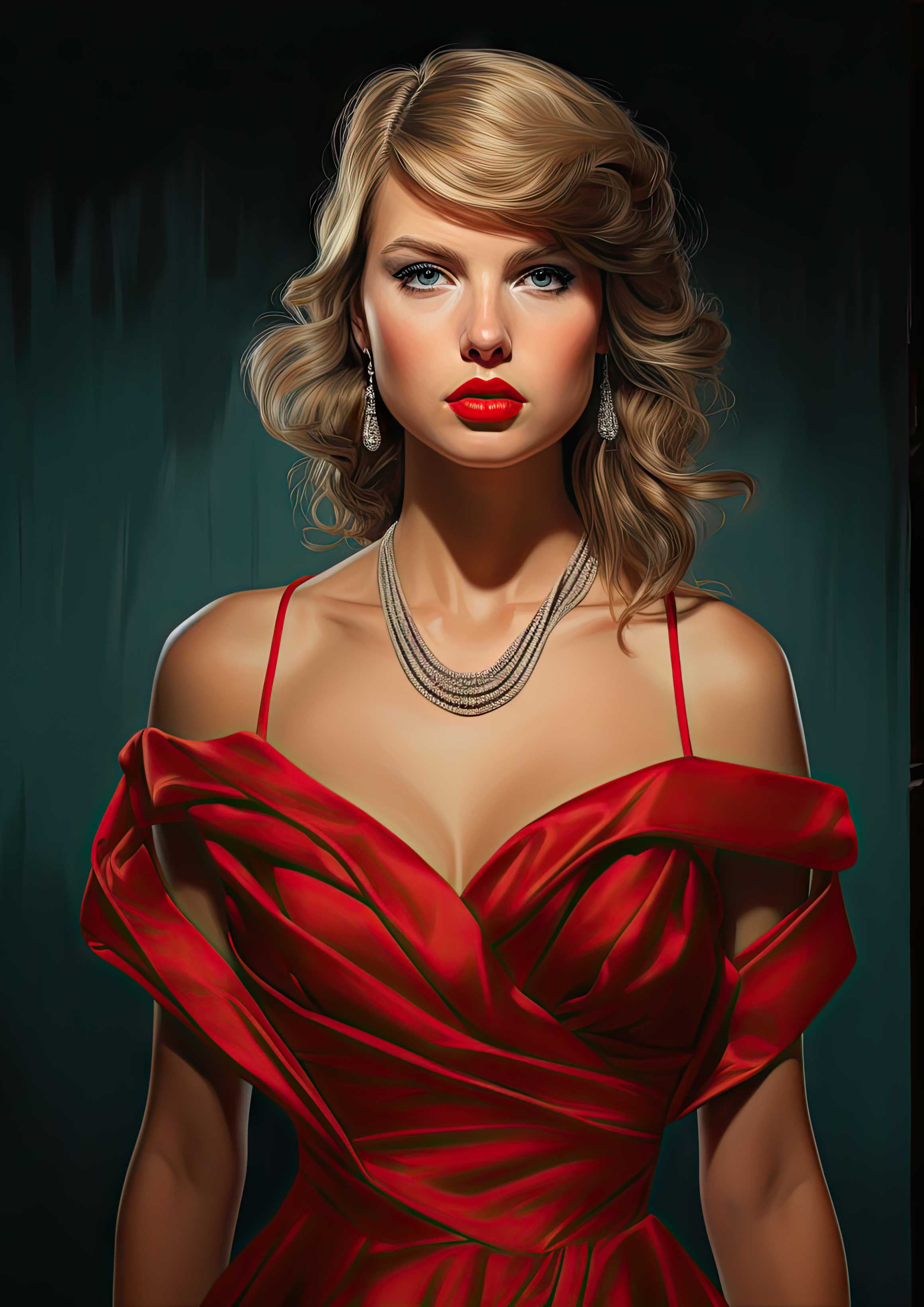 Preview for Woman-in-red-dress-portrait-taylor-swift-background-b4bef