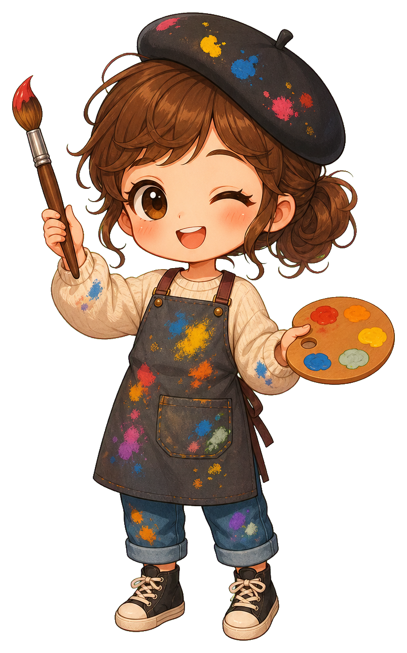 Preview for Chibi Artist Sticker For Creative Designs
