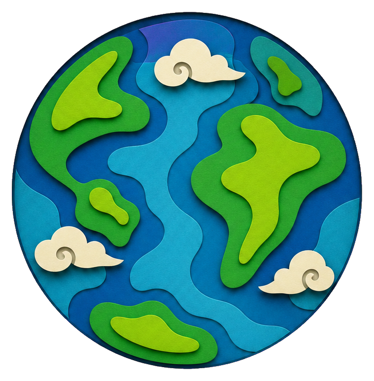 Preview for Paper Cut Earth Sticker