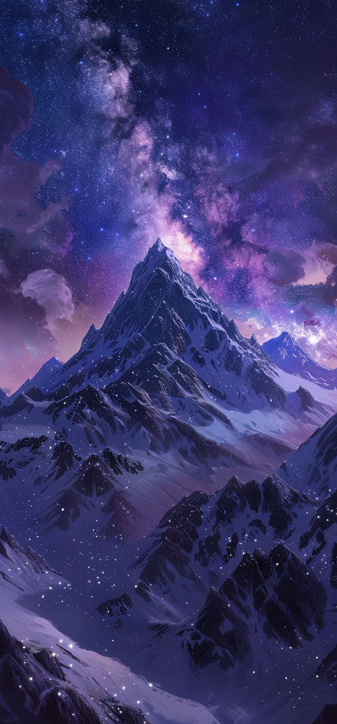 Preview for Snowy-mountain-peak-under-starry-night-sky-astrophotography-phon-cf1de