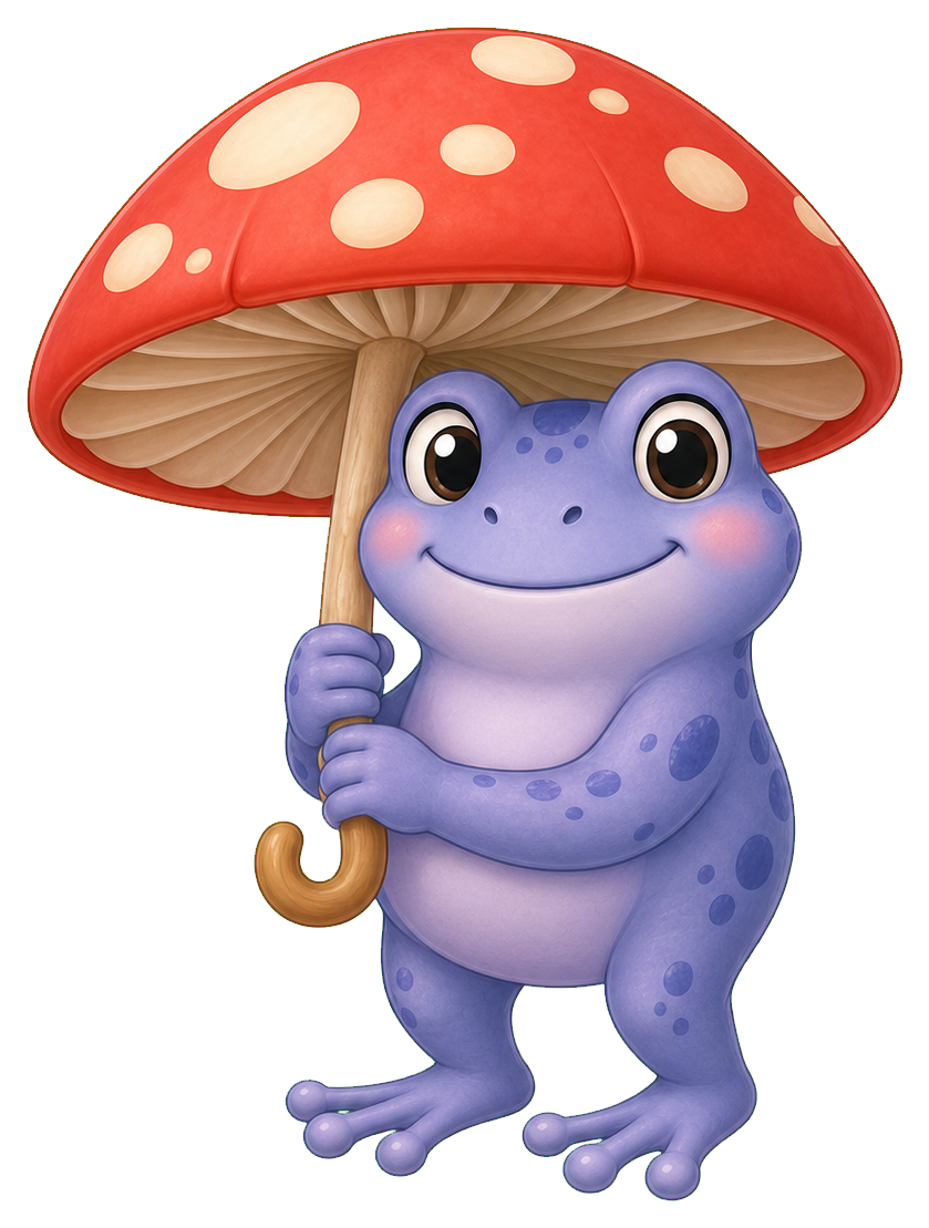 Preview for Mushroom Umbrella Frog Sticker