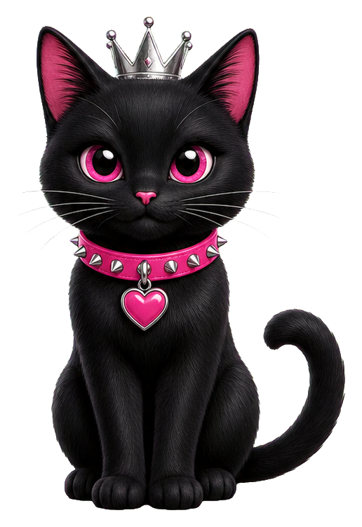 Preview for Punk Princess Black Cat Sticker