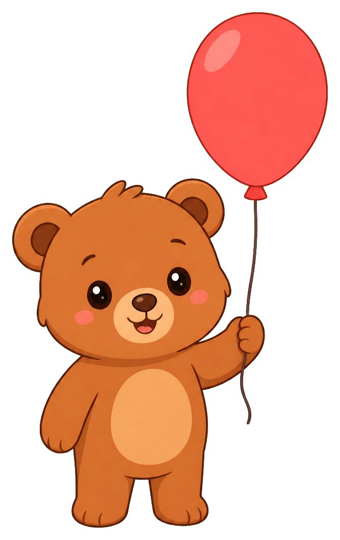 Preview for Bear With Balloon Plain Sticker