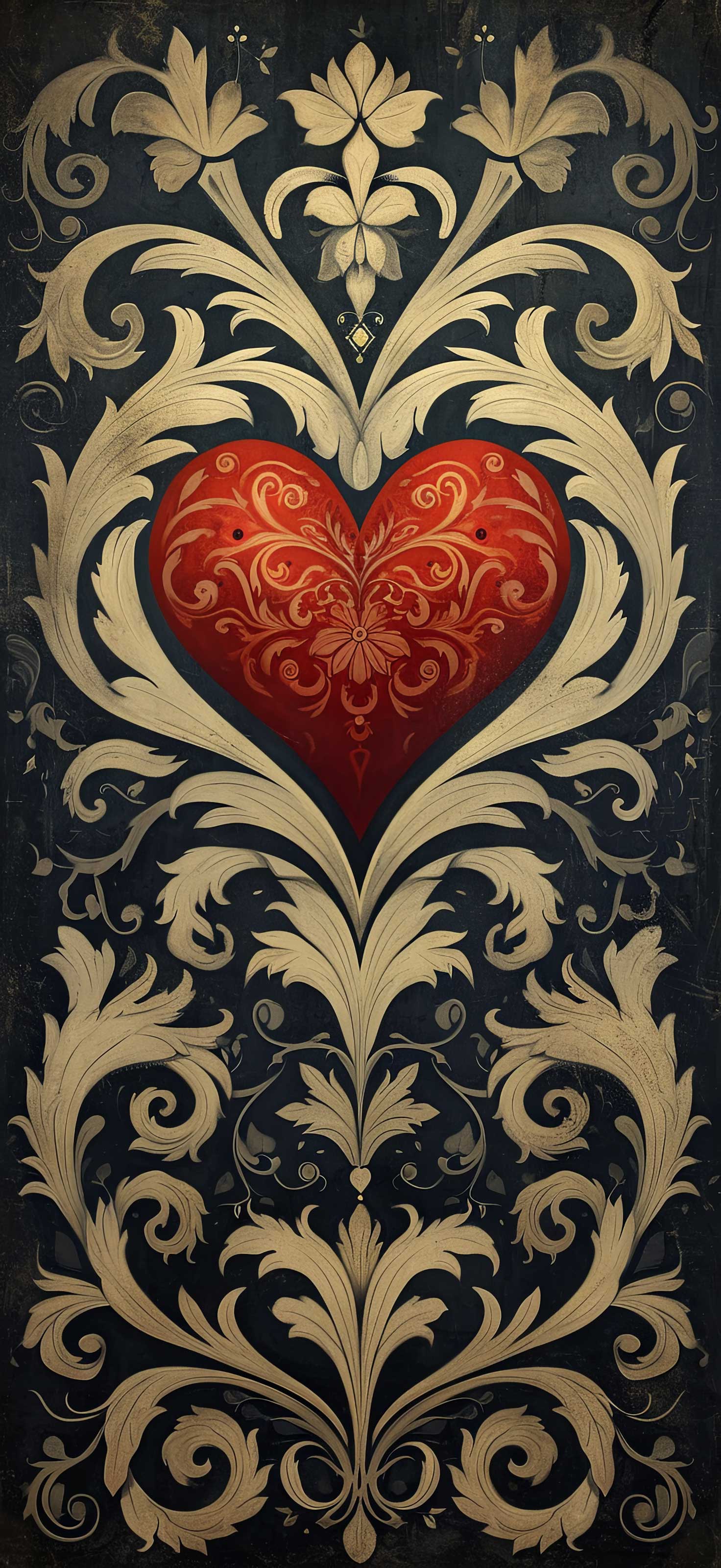 Preview for Ornate-heart-design-heart-phone-background-a38f1