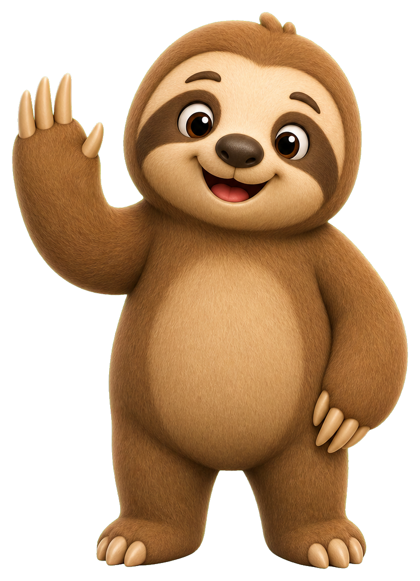 Preview for Sloth Wave Mascot Sticker