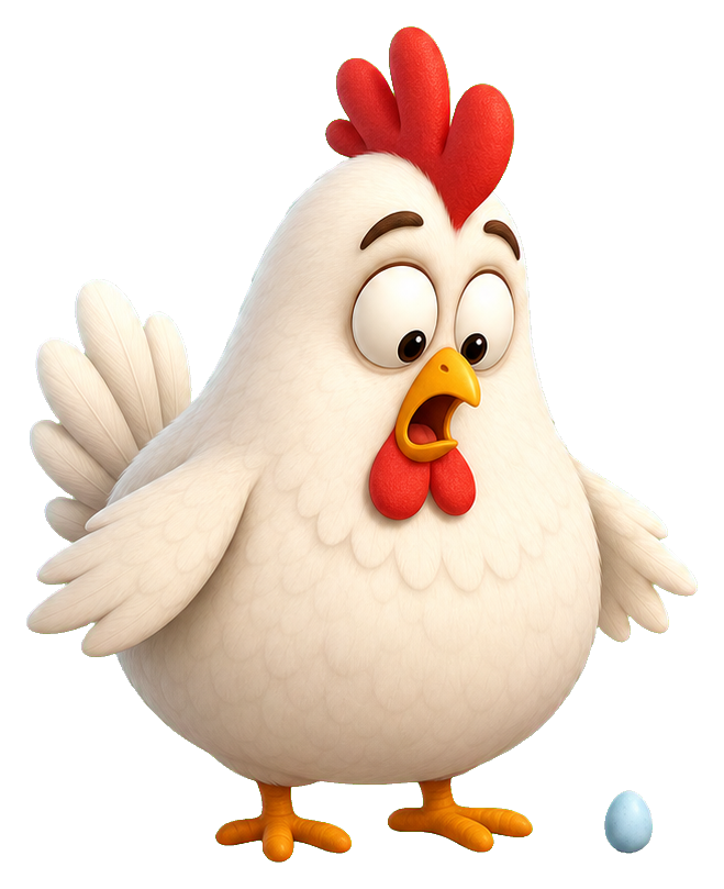 Preview for Surprised Chicken And Tiny Egg Sticker