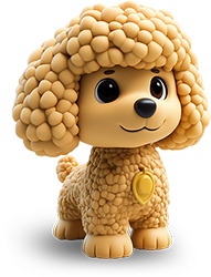 Preview for Cartoon-poodle-illustration-animal-sticker-f2117