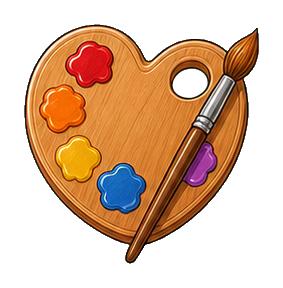 Preview for Paint Palette Heart Sticker