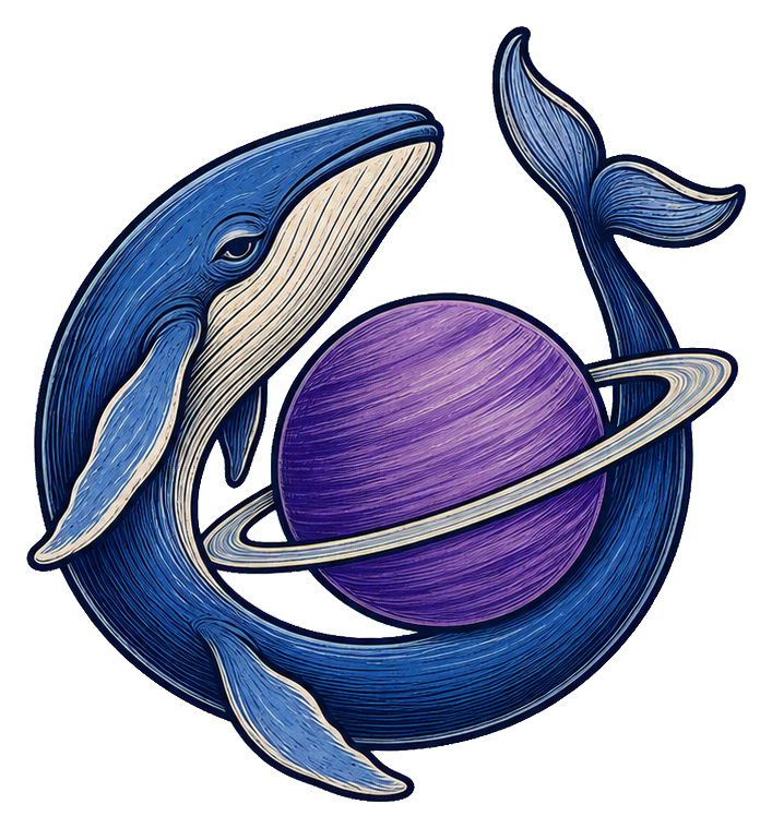 Preview for Indigo Cosmic Whale Sticker