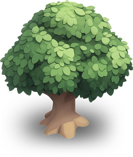 Preview for Green-tree-illustration-flora-sticker-745ac