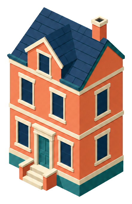 Preview for Isometric City Buildings Townhouse
