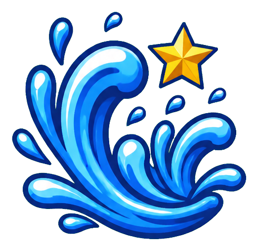 Preview for Water Splash Star Sticker