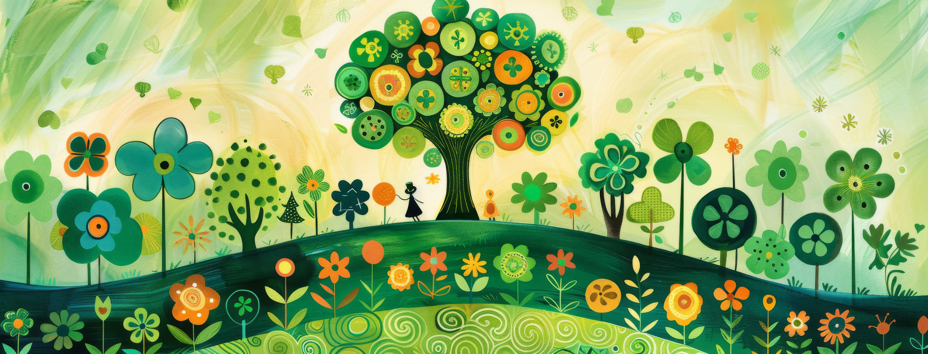 Preview for Vibrant-floral-landscape-illustration-st-patricks-background-6313f