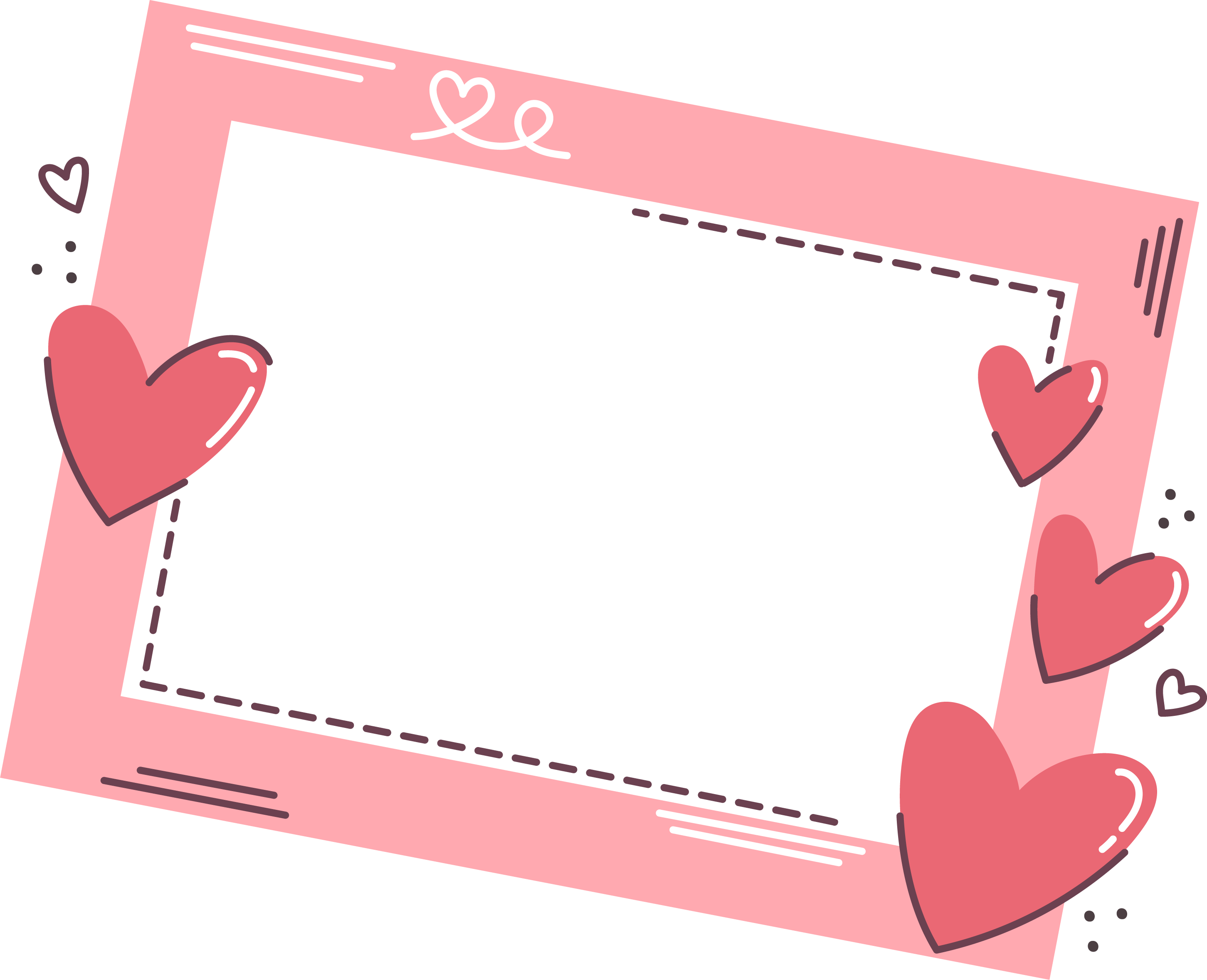 Preview for Pink-heart-frame-template-love-design-sticker-a9f95