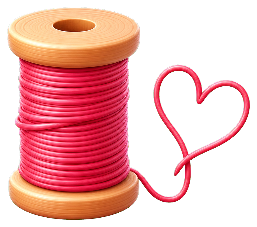 Preview for Heart Thread Spool Sticker
