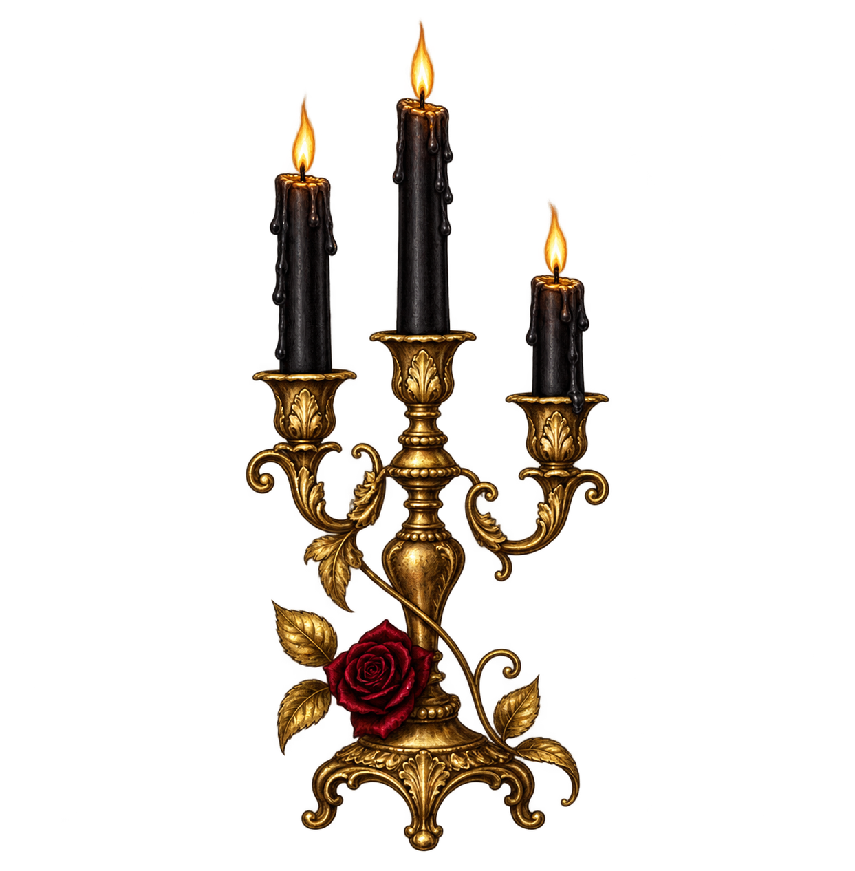 Preview for Black Candles And Gilded Candelabrum Sticker