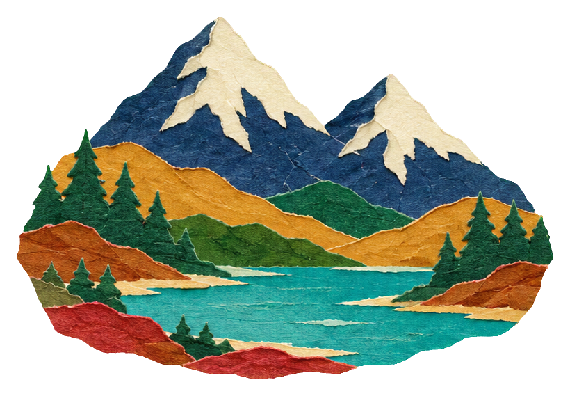 Preview for Torn Paper Landscapes Alpine Lake