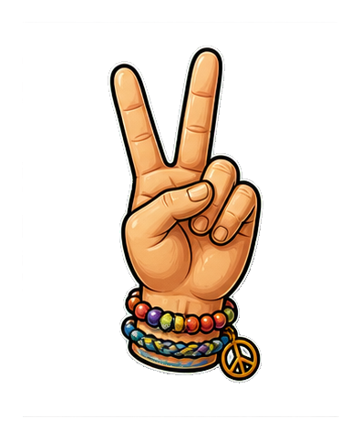 Preview for Peace Hand Sticker Graphic