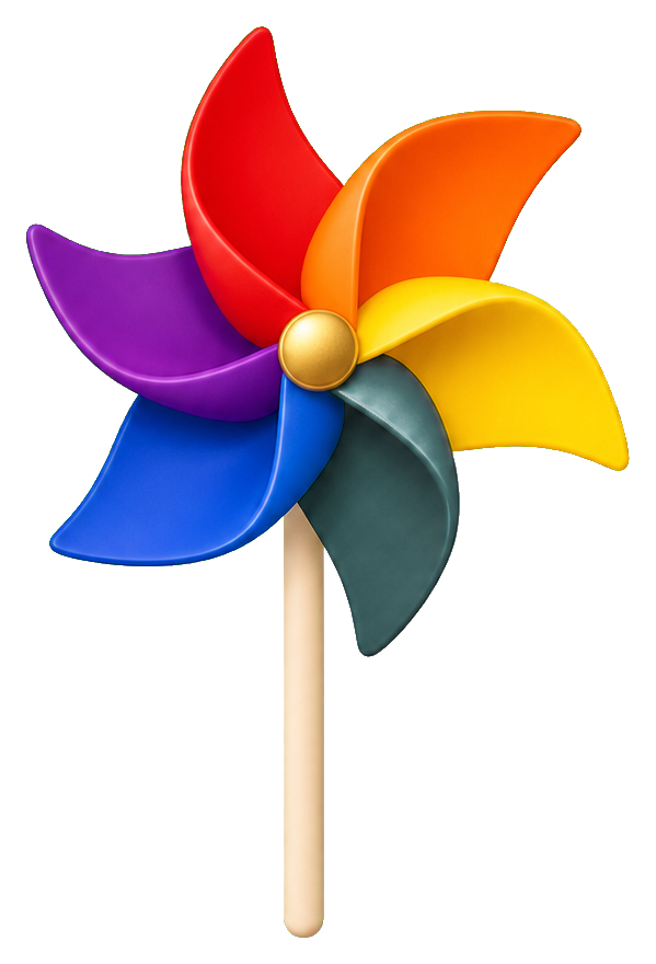 Preview for Rainbow Pinwheel Sticker