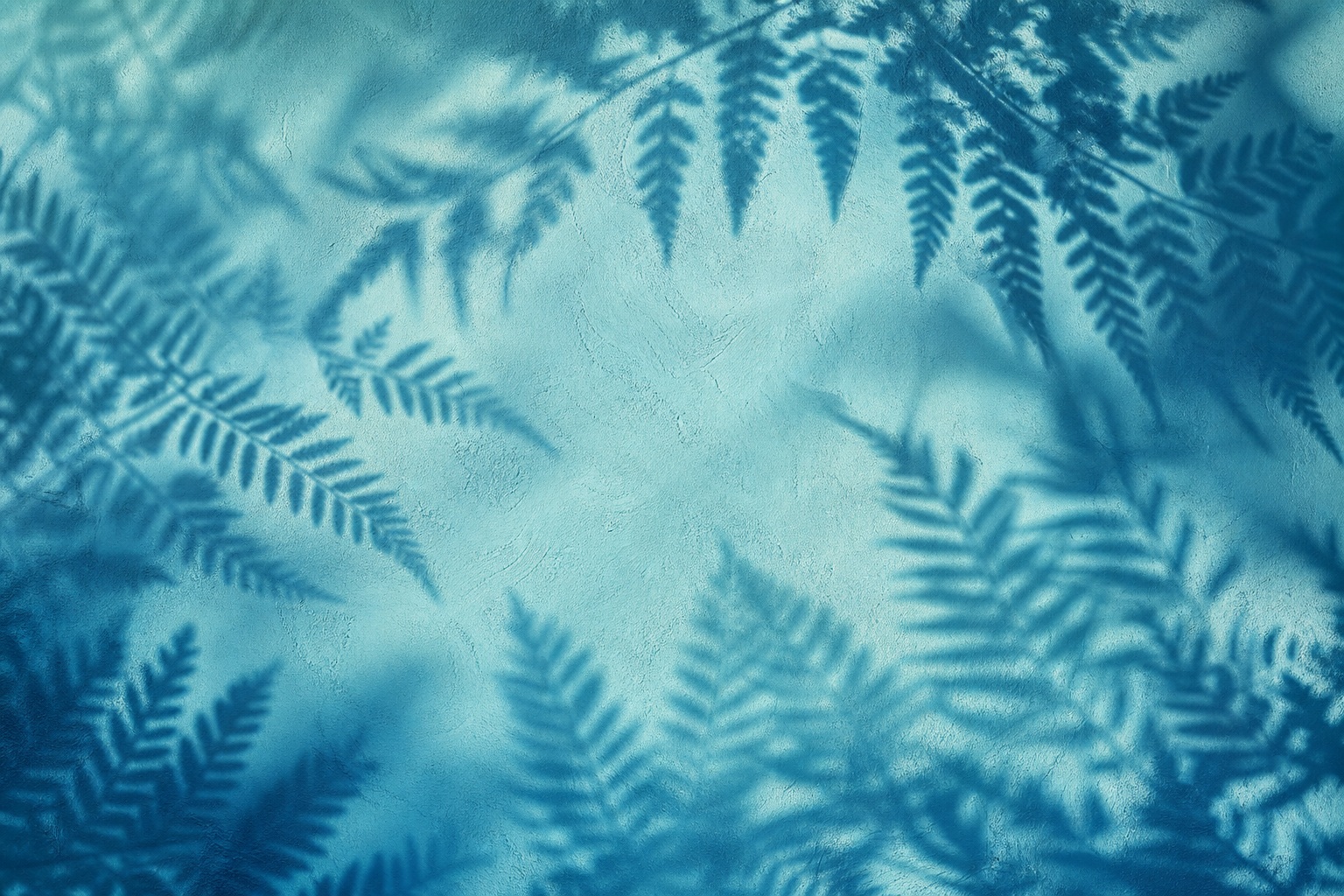 Preview for Aqua Blue Fern Shadow Background