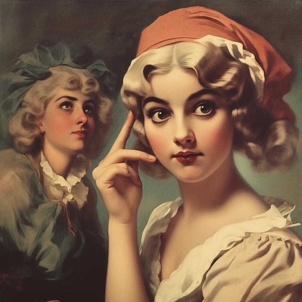 Preview for Vintage-portrait-of-two-women-vintage-meme-background-80f8c