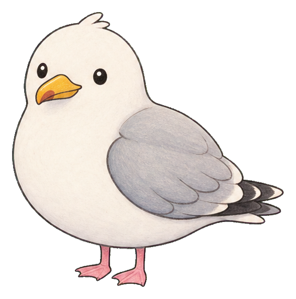 Preview for Herring Gull Kawaii Bird Sticker