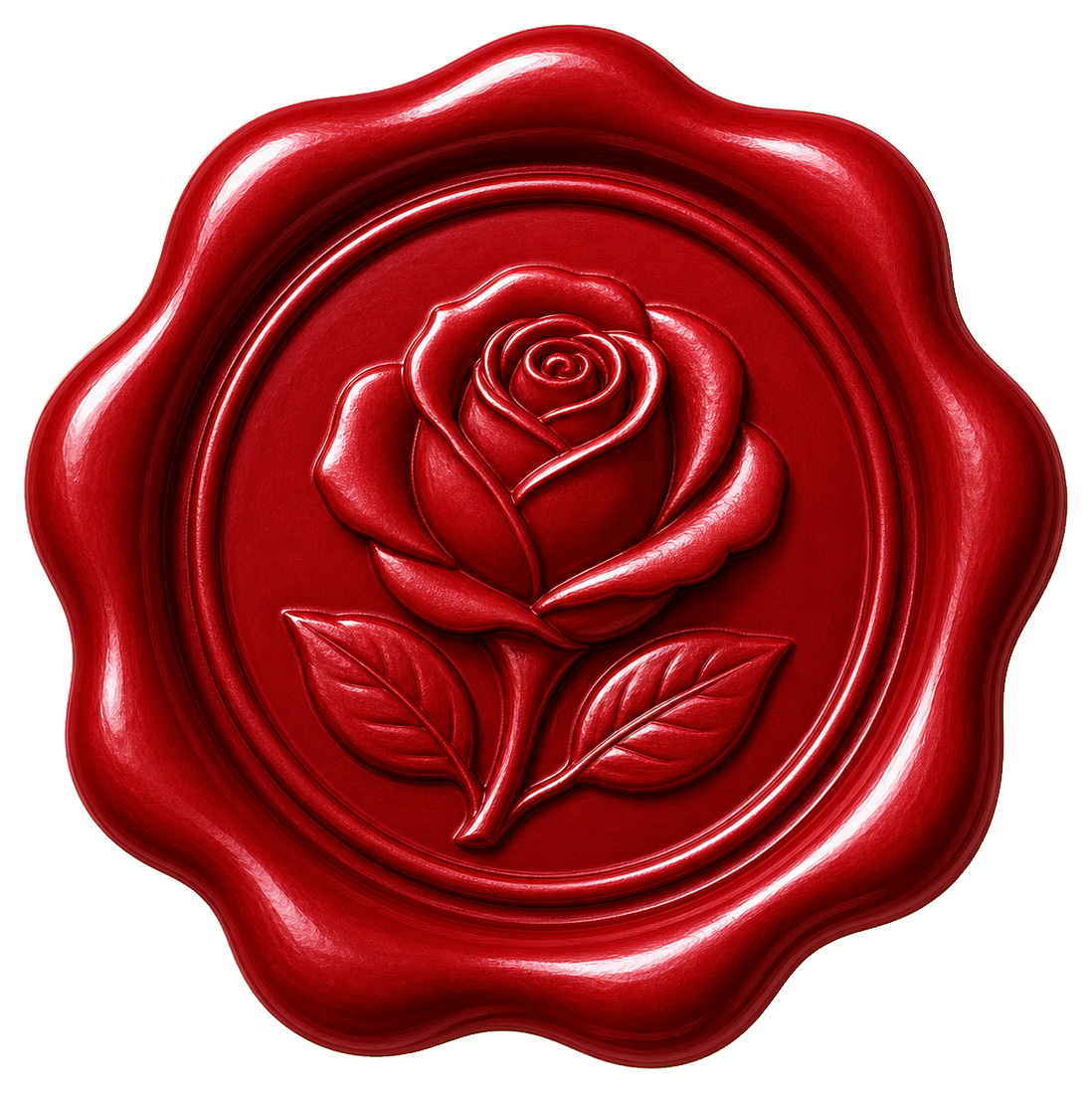 Preview for Crimson Rose Wax Seal Sticker