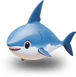 Preview for Cartoon-shark-illustration-animal-sticker-4d9c2