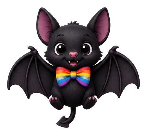 Preview for Rainbow Pride Bat Sticker