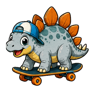 Preview for Skateboard Stegosaurus Sticker