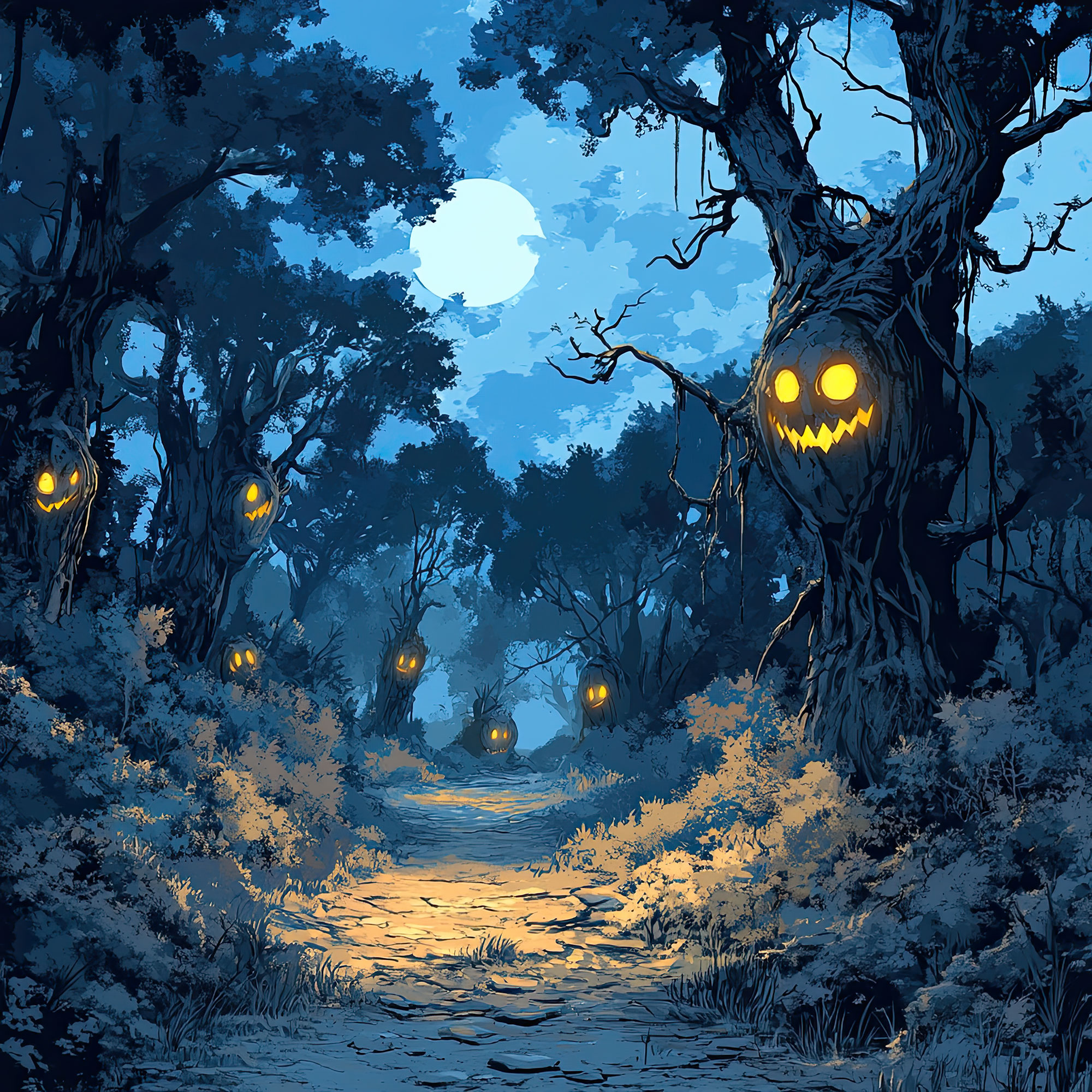 Preview for Halloween-night-forest-scene-spooky-backdrop-background-17ac7