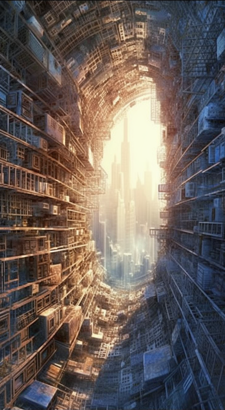 Preview for Futuristic-city-digital-realm-ai-phone-background-d6964