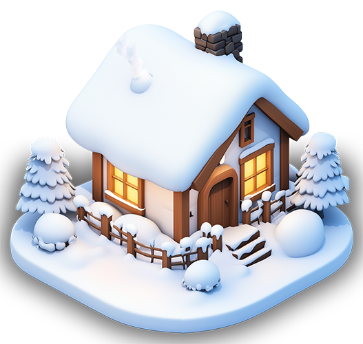 Preview for Winter-cottage-illustration-building-sticker-68e1c